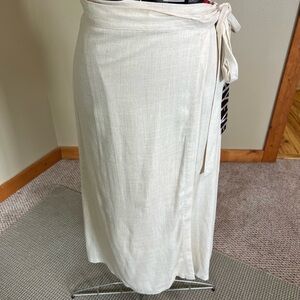 HYFVE Cream Maxi Wrap Skirt Casual Resort Wear